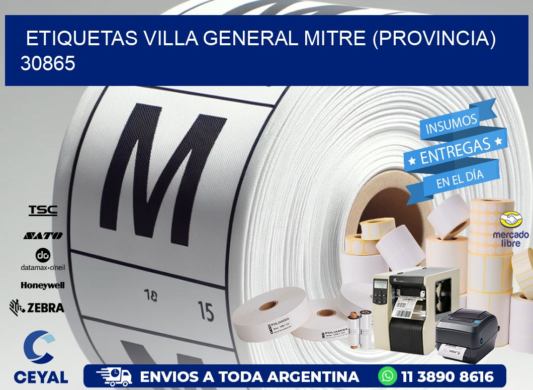 ETIQUETAS VILLA GENERAL MITRE (PROVINCIA) 30865