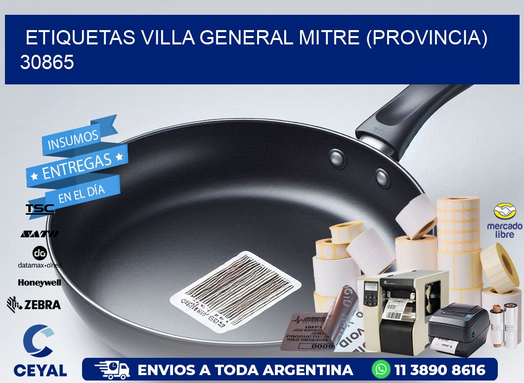 ETIQUETAS VILLA GENERAL MITRE (PROVINCIA) 30865