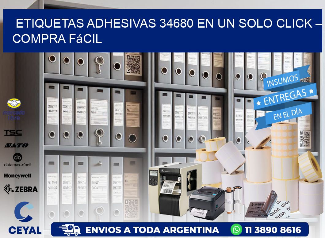 Etiquetas Adhesivas 34680 en un Solo Click – Compra Fácil