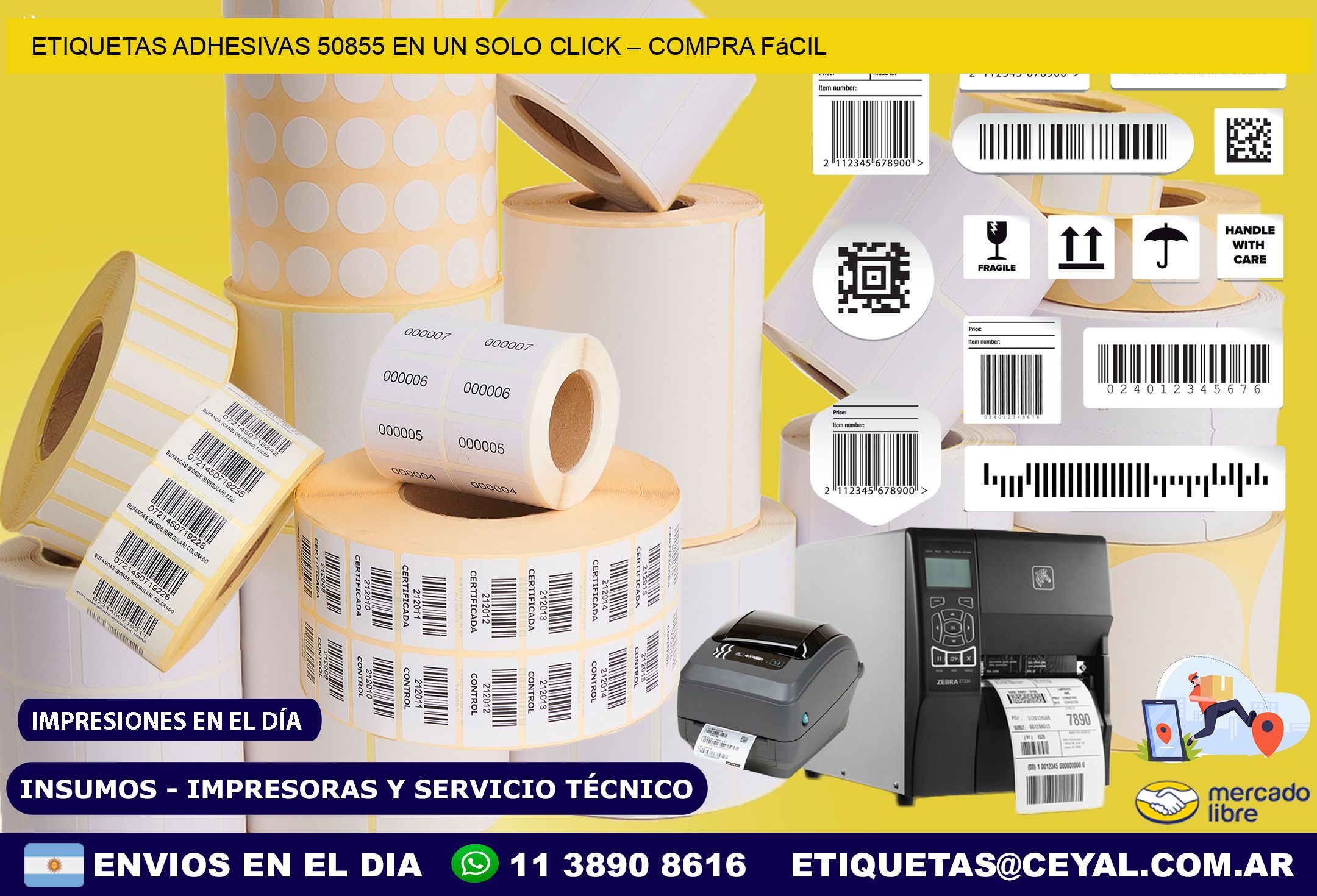 Etiquetas Adhesivas 50855 en un Solo Click – Compra Fácil
