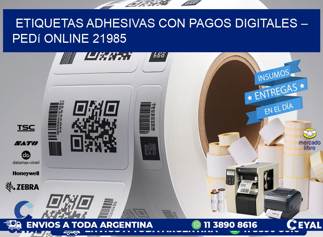 Etiquetas Adhesivas con Pagos Digitales – Pedí Online 21985