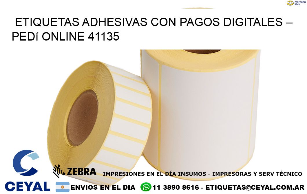 Etiquetas Adhesivas con Pagos Digitales – Pedí Online 41135