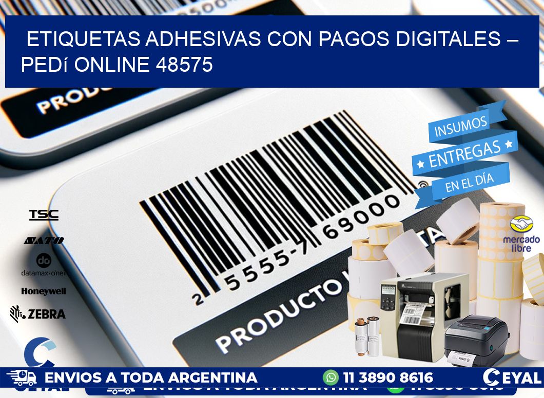 Etiquetas Adhesivas con Pagos Digitales – Pedí Online 48575