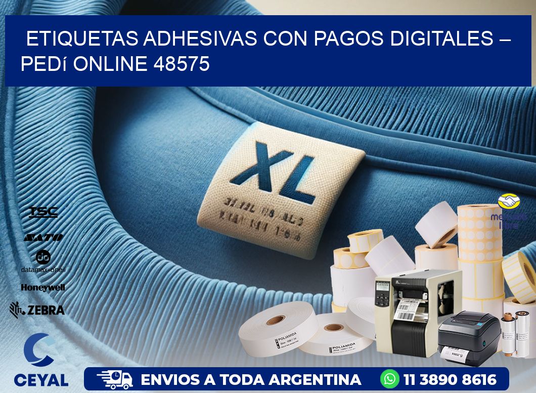 Etiquetas Adhesivas con Pagos Digitales – Pedí Online 48575