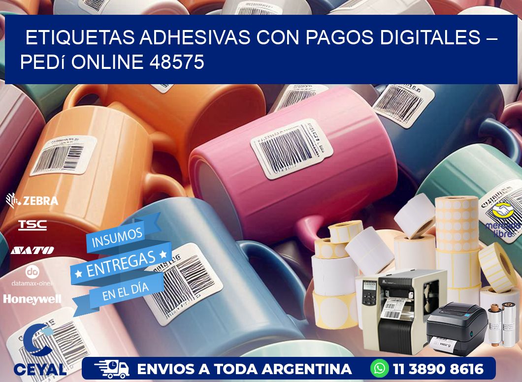 Etiquetas Adhesivas con Pagos Digitales – Pedí Online 48575