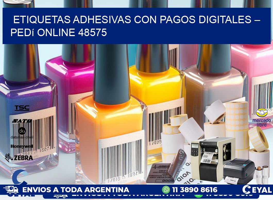 Etiquetas Adhesivas con Pagos Digitales – Pedí Online 48575