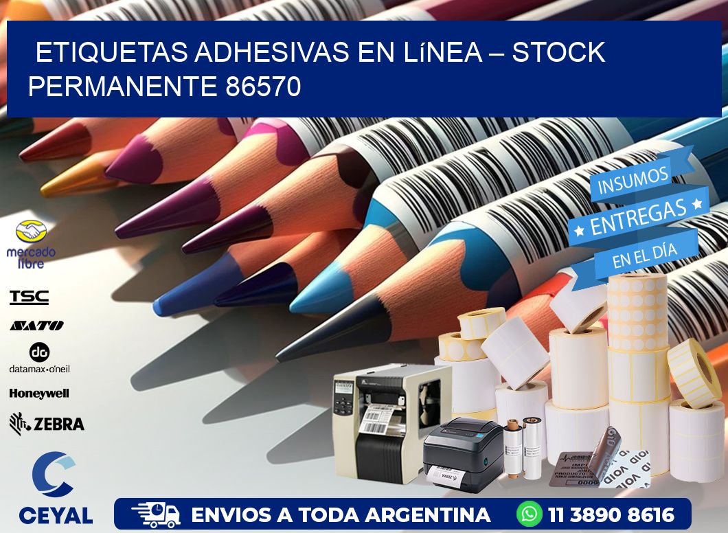 Etiquetas Adhesivas en Línea – Stock Permanente 86570
