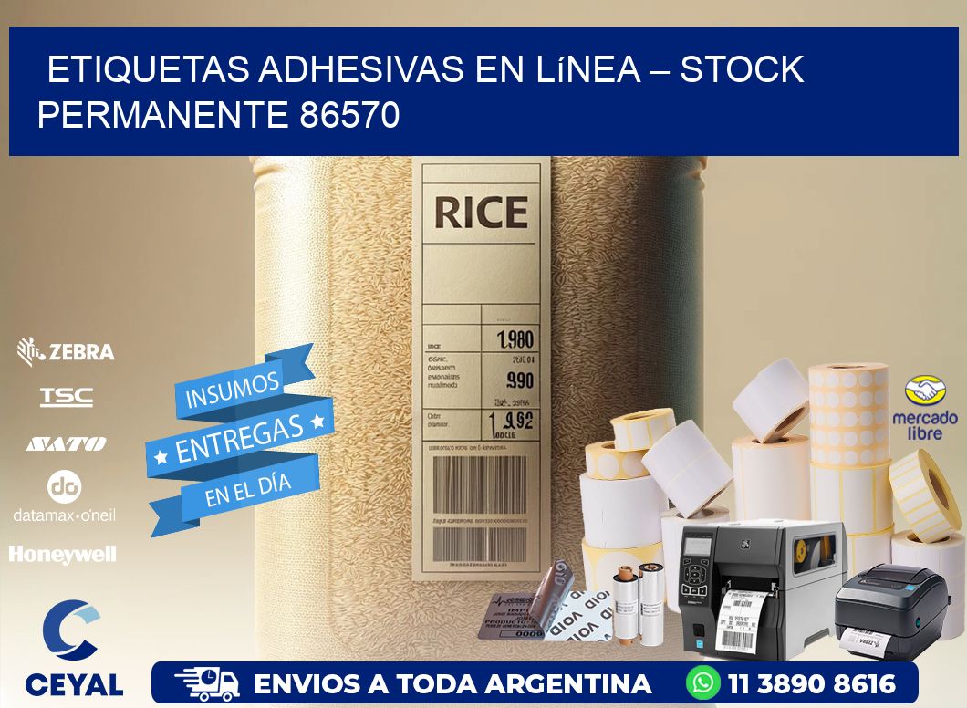 Etiquetas Adhesivas en Línea – Stock Permanente 86570