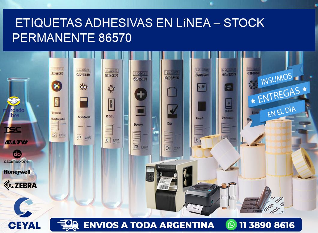 Etiquetas Adhesivas en Línea – Stock Permanente 86570