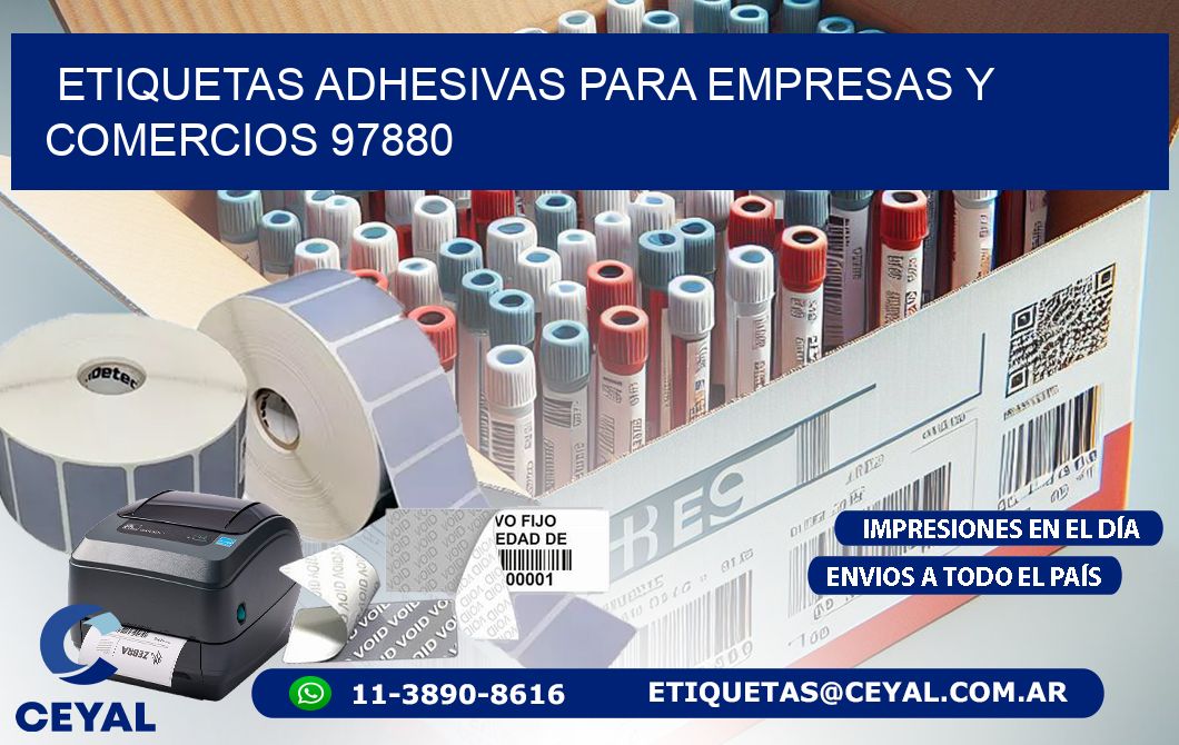 Etiquetas Adhesivas para Empresas y Comercios 97880