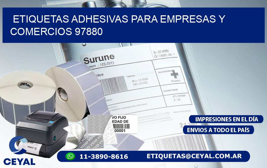 Etiquetas Adhesivas para Empresas y Comercios 97880