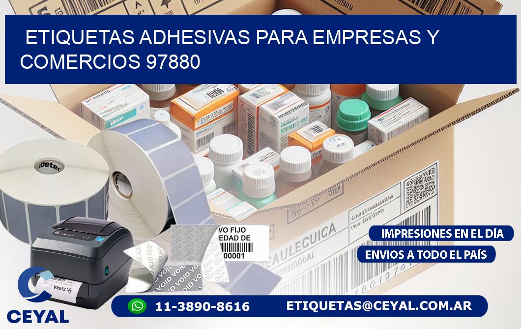 Etiquetas Adhesivas para Empresas y Comercios 97880