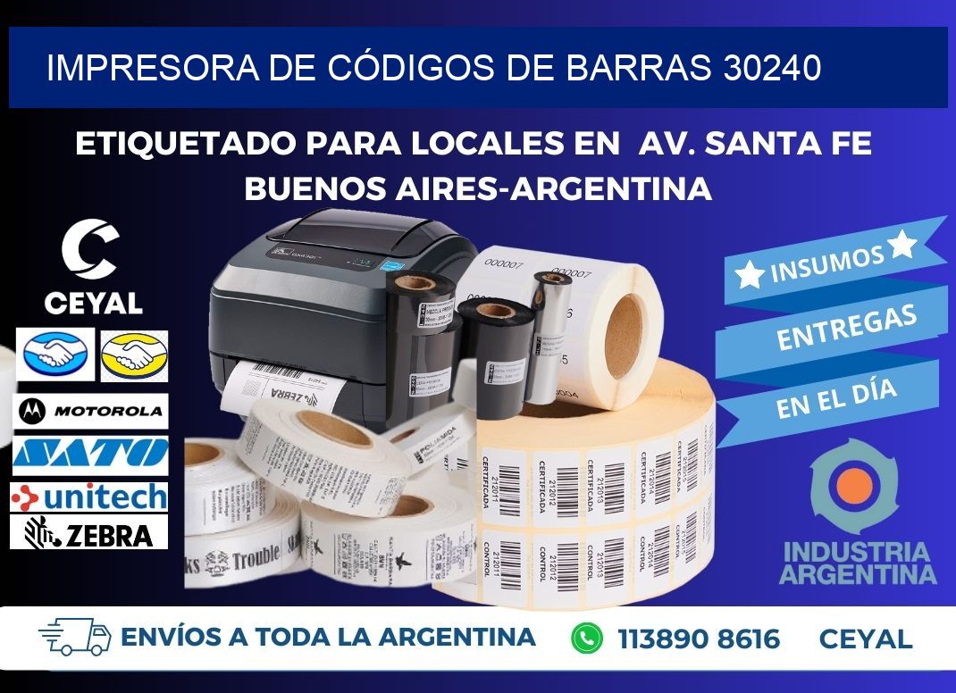 IMPRESORA DE CÓDIGOS DE BARRAS 30240