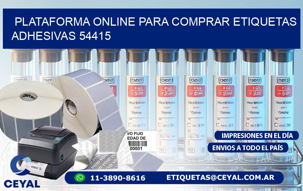 Plataforma Online para Comprar Etiquetas Adhesivas 54415