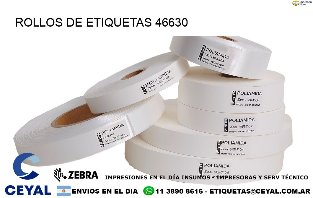 ROLLOS DE ETIQUETAS 46630