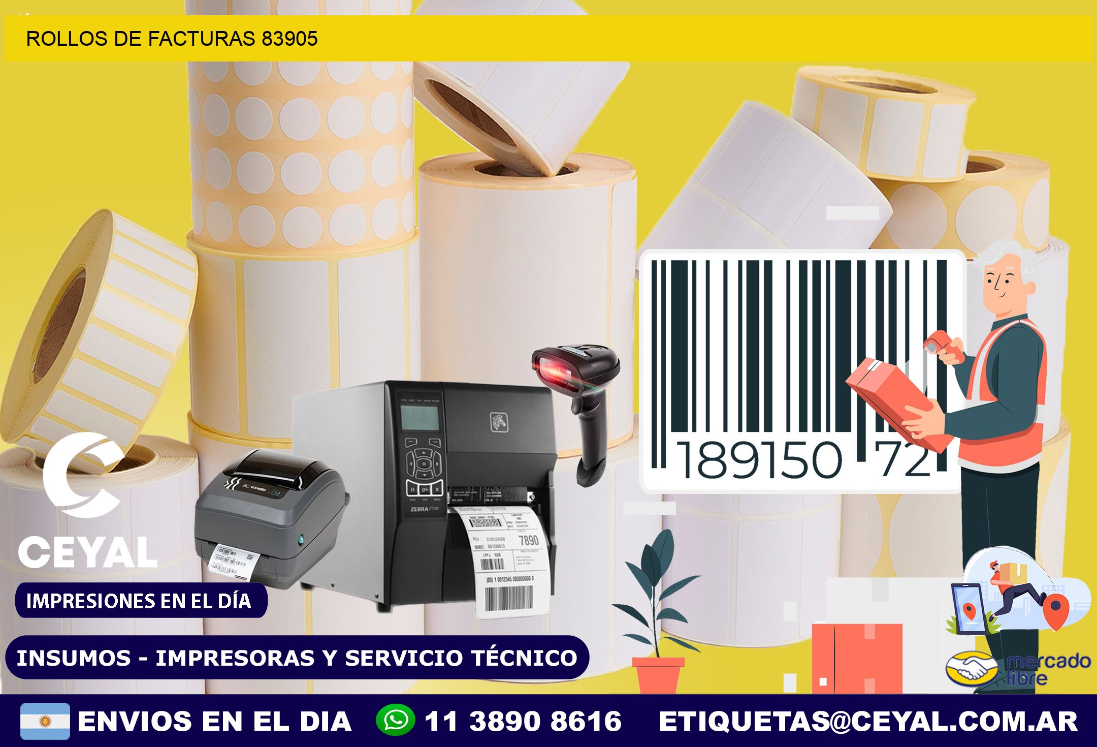 ROLLOS DE FACTURAS 83905