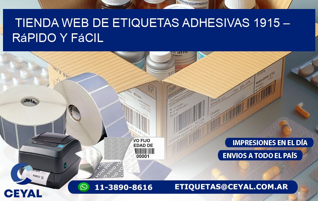 Tienda Web de Etiquetas Adhesivas 1915 – Rápido y Fácil