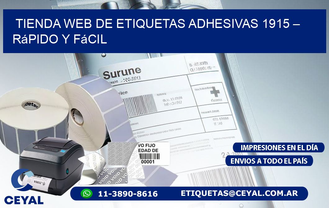 Tienda Web de Etiquetas Adhesivas 1915 – Rápido y Fácil