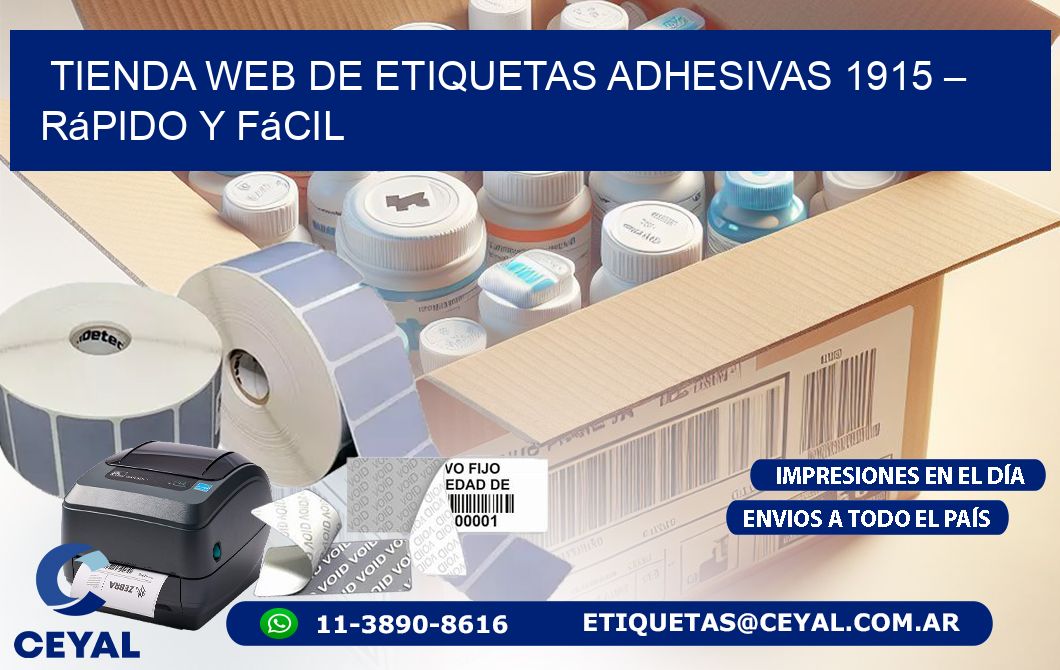 Tienda Web de Etiquetas Adhesivas 1915 – Rápido y Fácil
