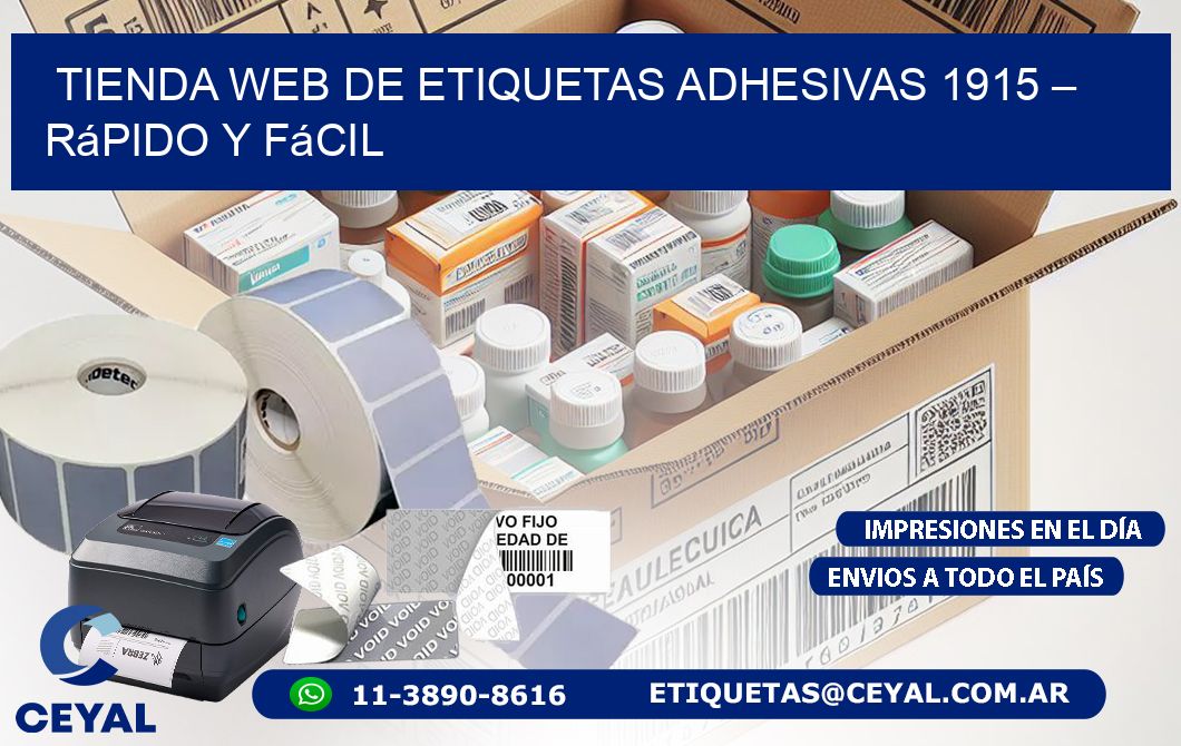 Tienda Web de Etiquetas Adhesivas 1915 – Rápido y Fácil