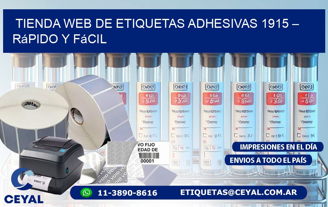 Tienda Web de Etiquetas Adhesivas 1915 – Rápido y Fácil