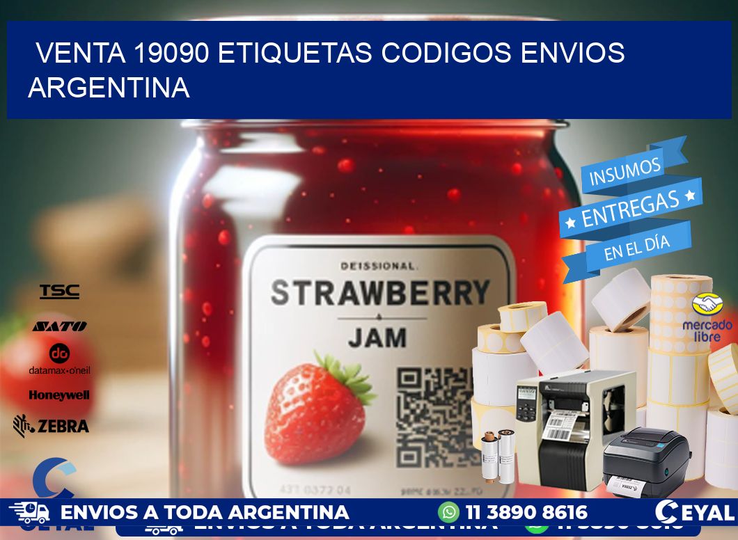 VENTA 19090 ETIQUETAS CODIGOS ENVIOS ARGENTINA