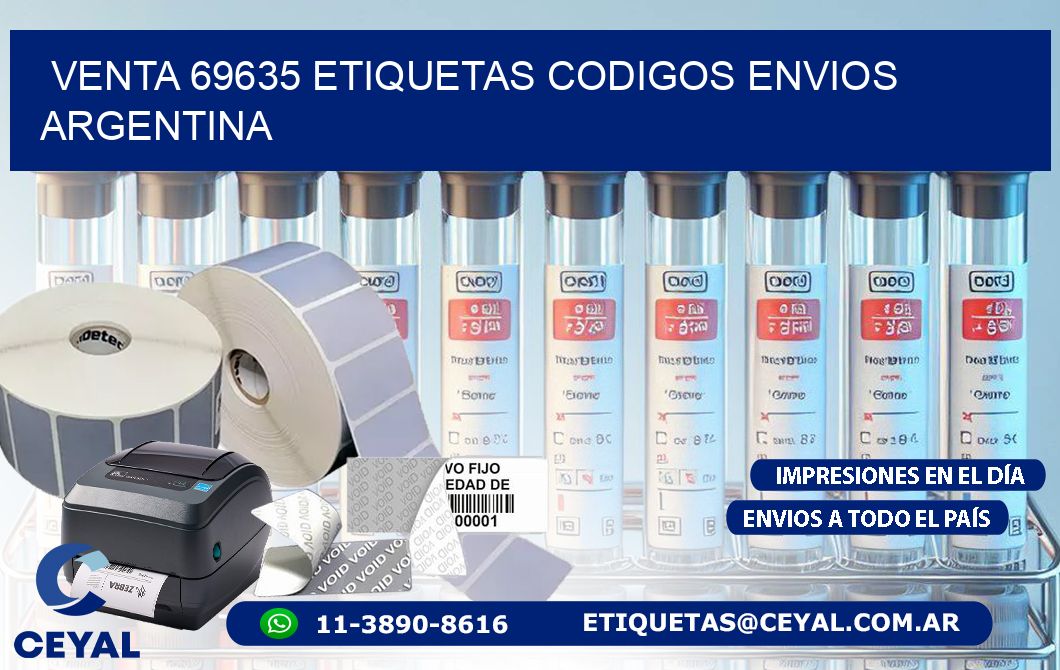 VENTA 69635 ETIQUETAS CODIGOS ENVIOS ARGENTINA