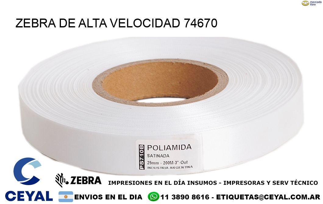 ZEBRA DE ALTA VELOCIDAD 74670