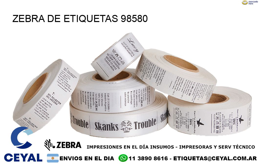 ZEBRA DE ETIQUETAS 98580