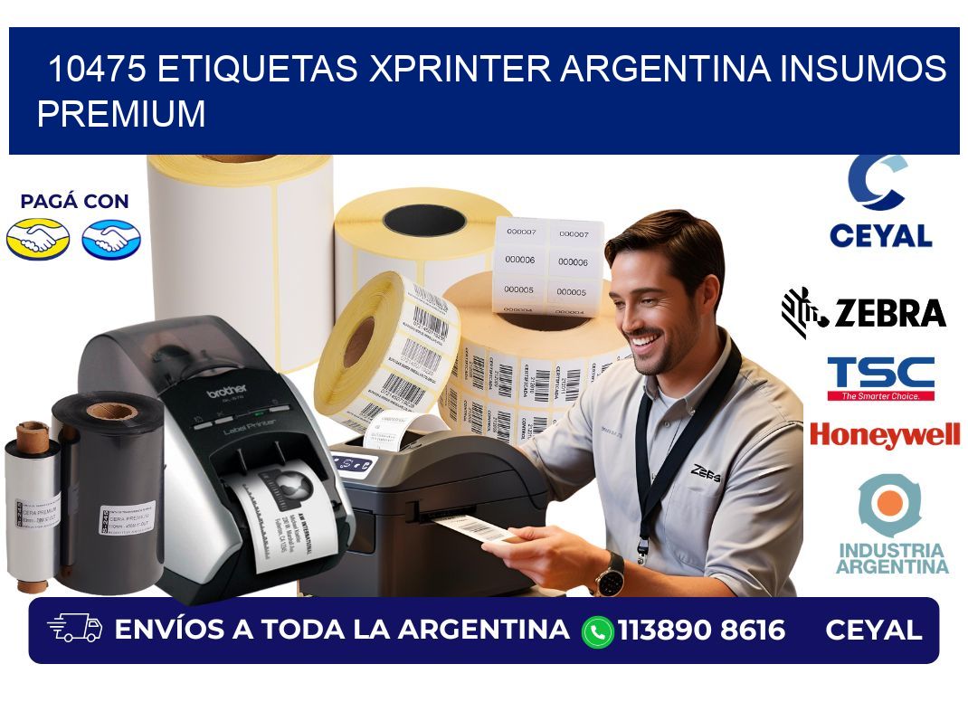 10475 etiquetas xprinter argentina INSUMOS PREMIUM