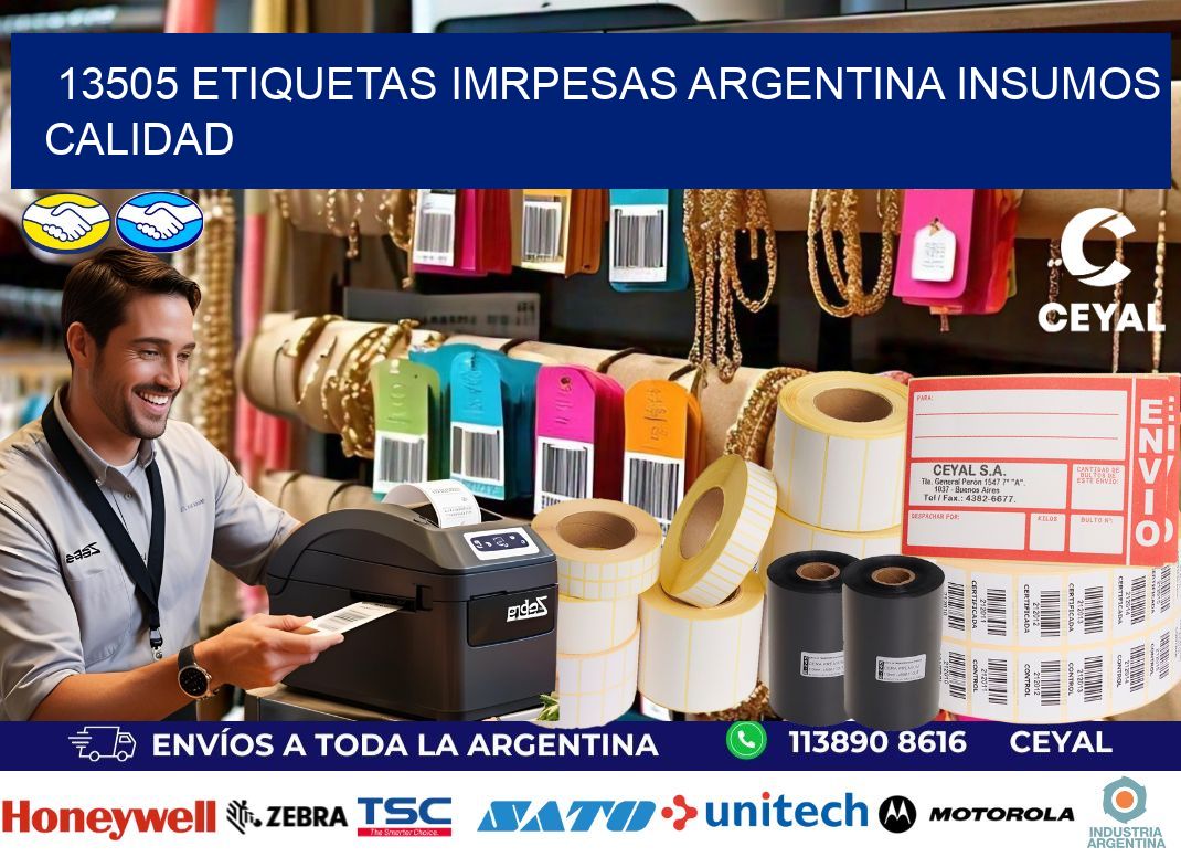 13505 etiquetas imrpesas argentina INSUMOS CALIDAD