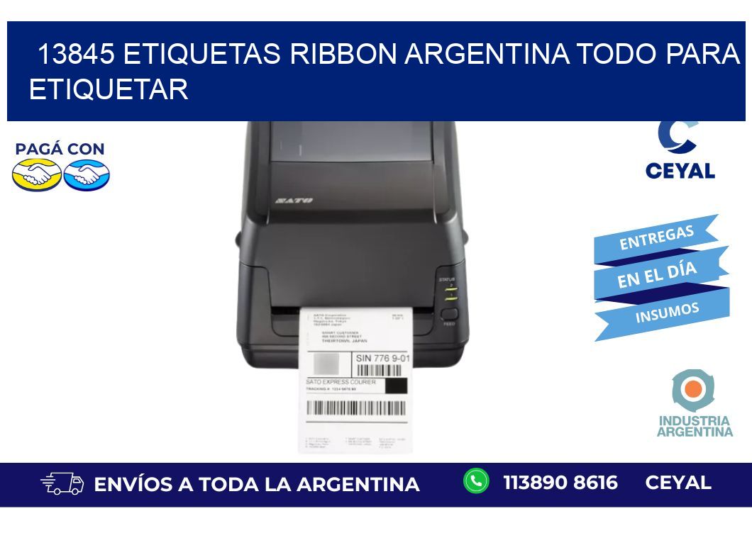 13845 etiquetas ribbon argentina TODO PARA ETIQUETAR
