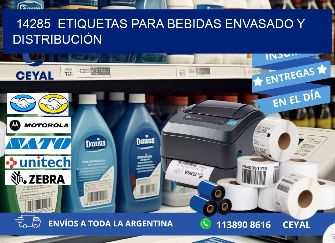 14285  ETIQUETAS PARA BEBIDAS ENVASADO Y DISTRIBUCIÓN