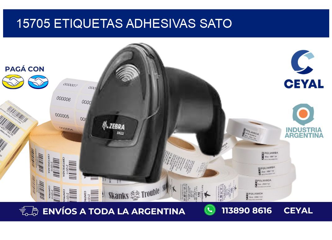 15705 ETIQUETAS ADHESIVAS SATO