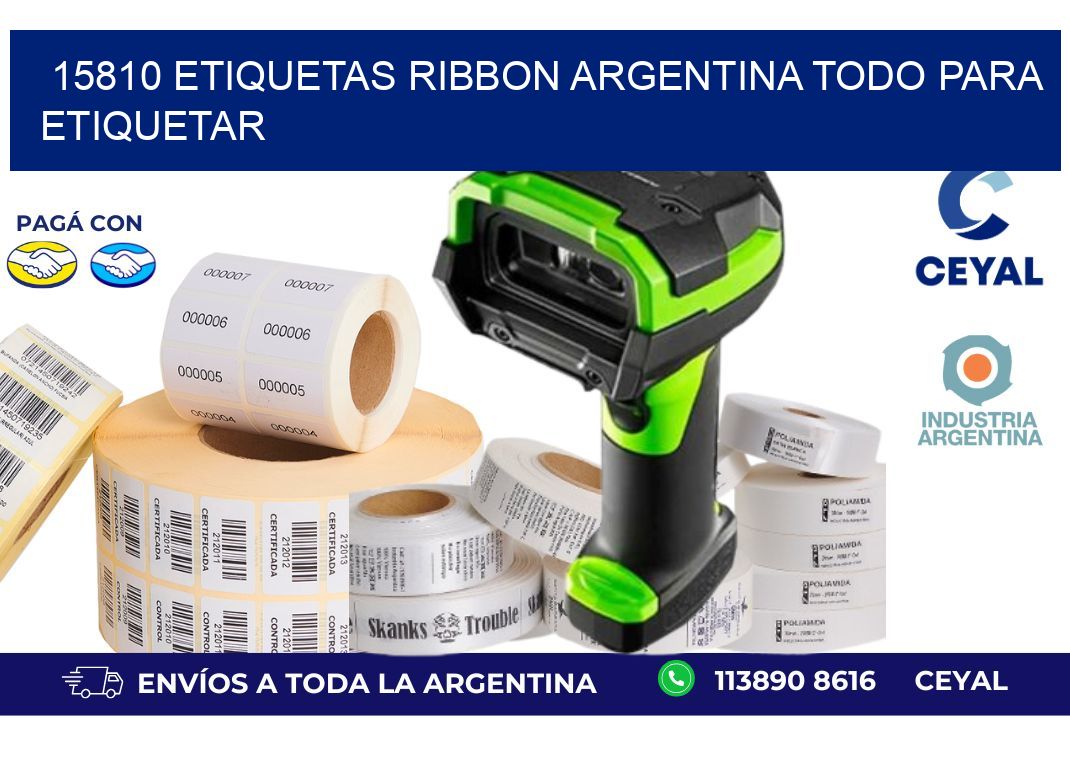 15810 etiquetas ribbon argentina TODO PARA ETIQUETAR