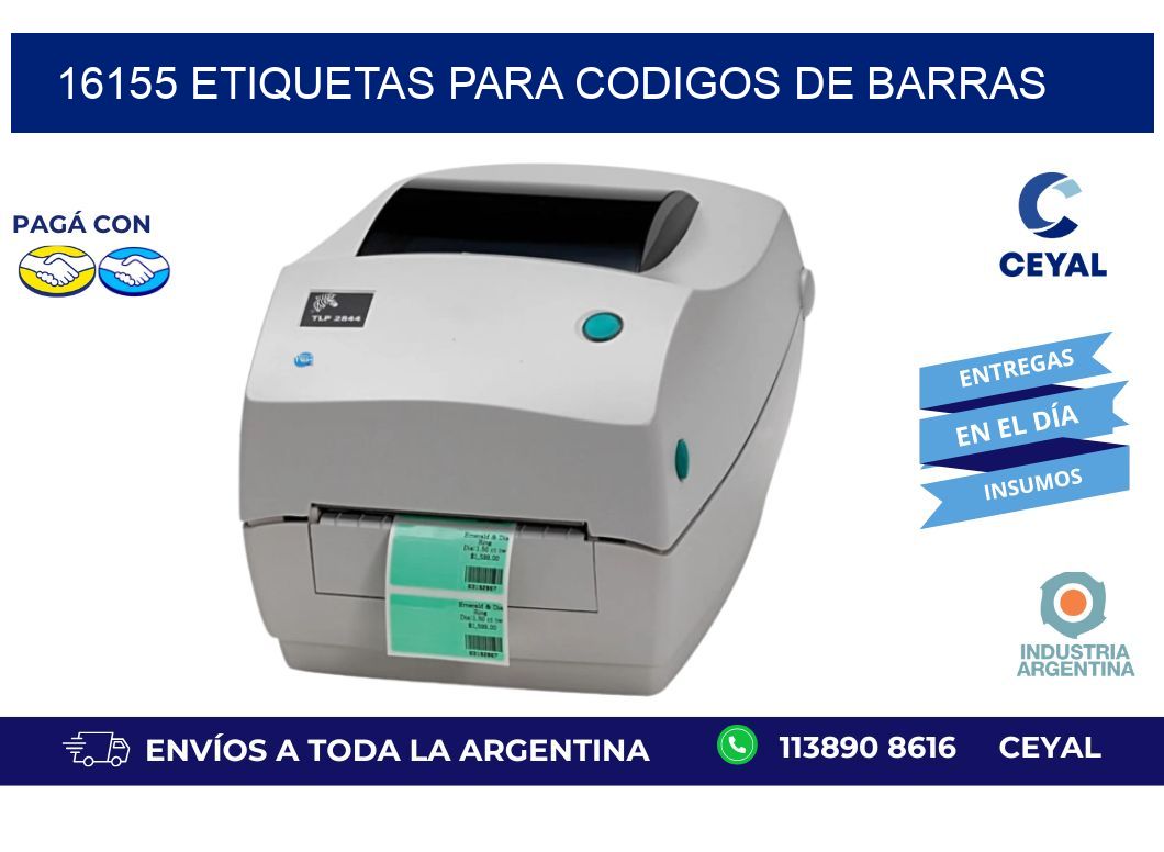 16155 ETIQUETAS PARA CODIGOS DE BARRAS