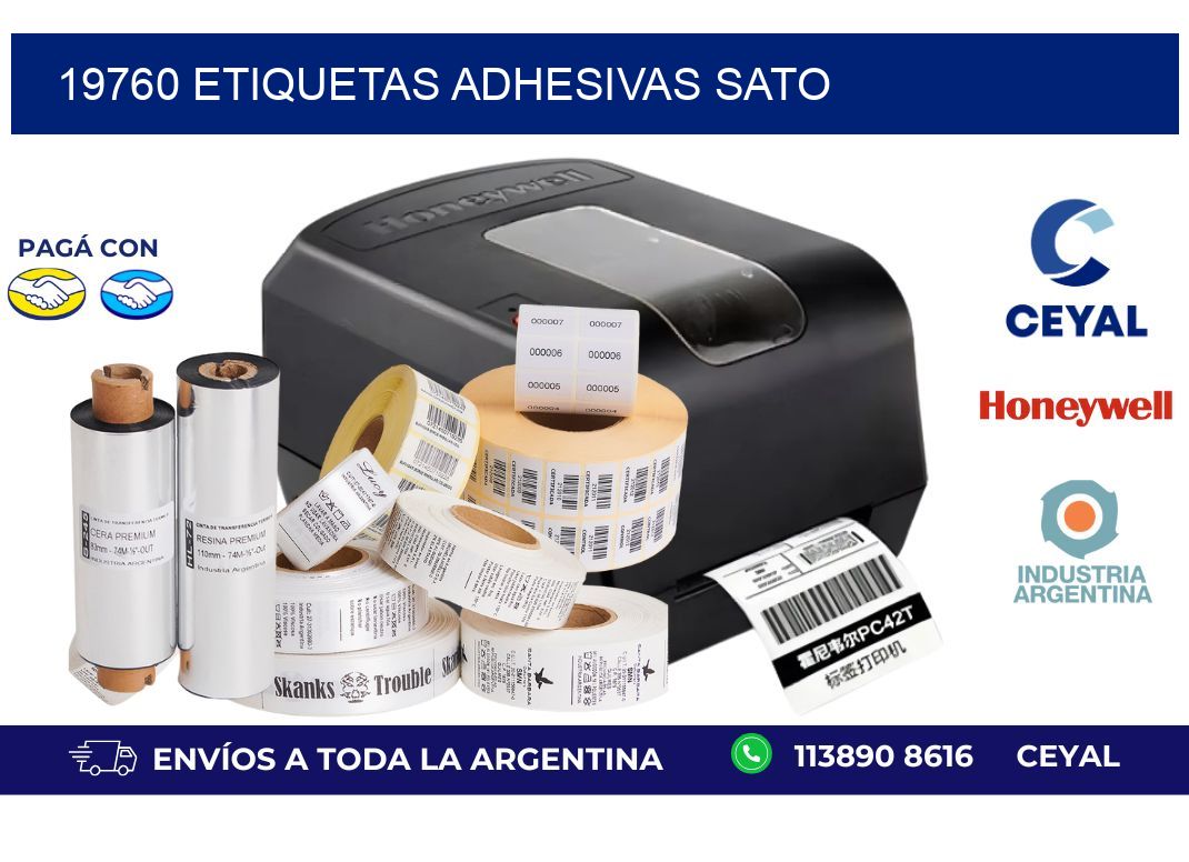 19760 ETIQUETAS ADHESIVAS SATO