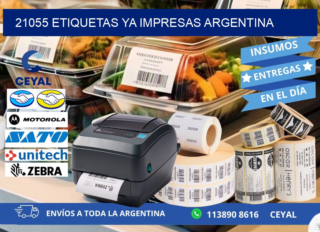 21055 ETIQUETAS YA IMPRESAS ARGENTINA