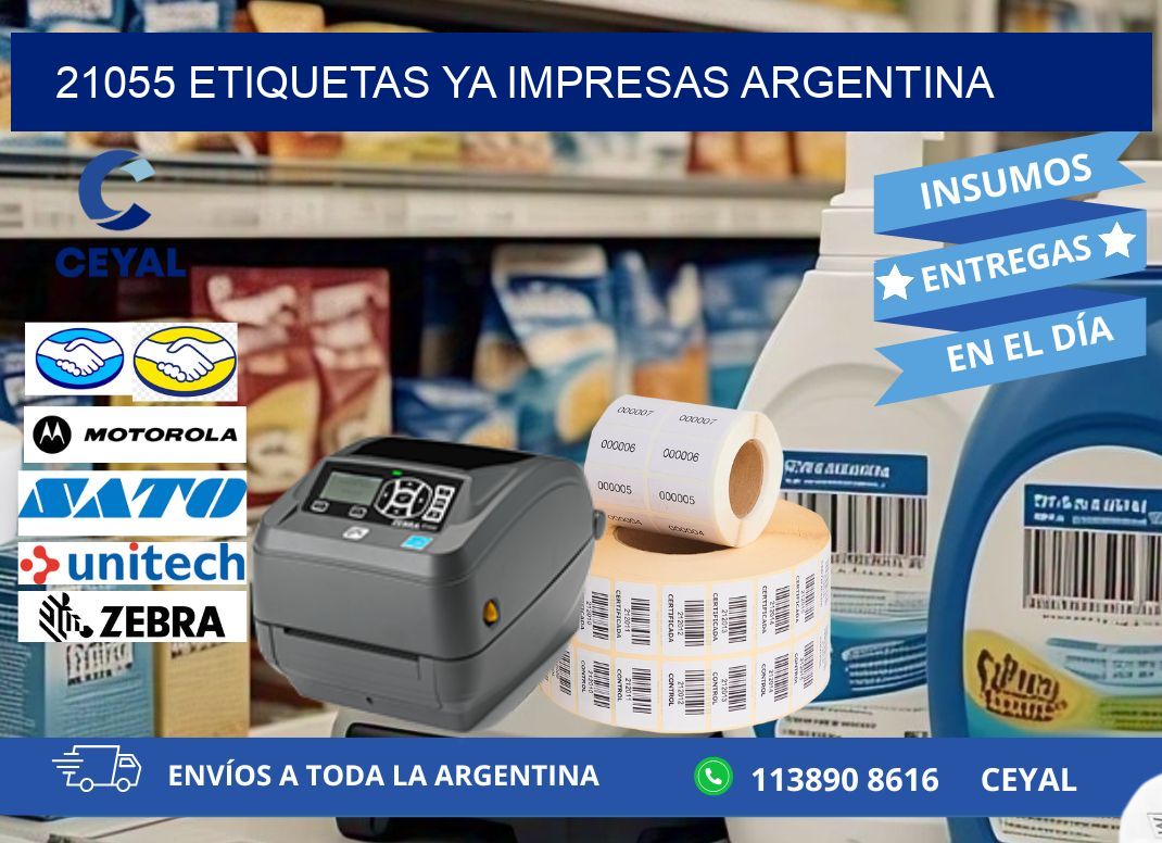 21055 ETIQUETAS YA IMPRESAS ARGENTINA