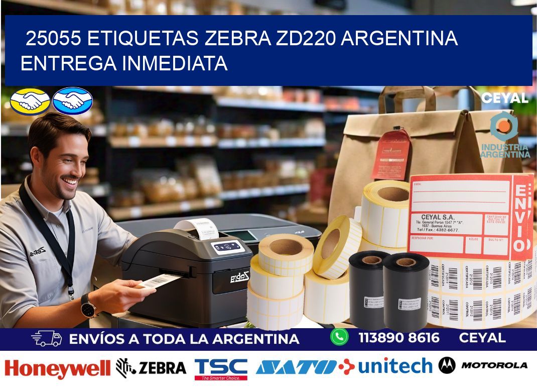 25055 etiquetas zebra zd220 ARGENTINA ENTREGA INMEDIATA