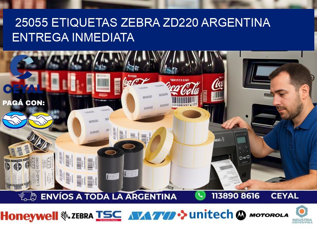 25055 etiquetas zebra zd220 ARGENTINA ENTREGA INMEDIATA