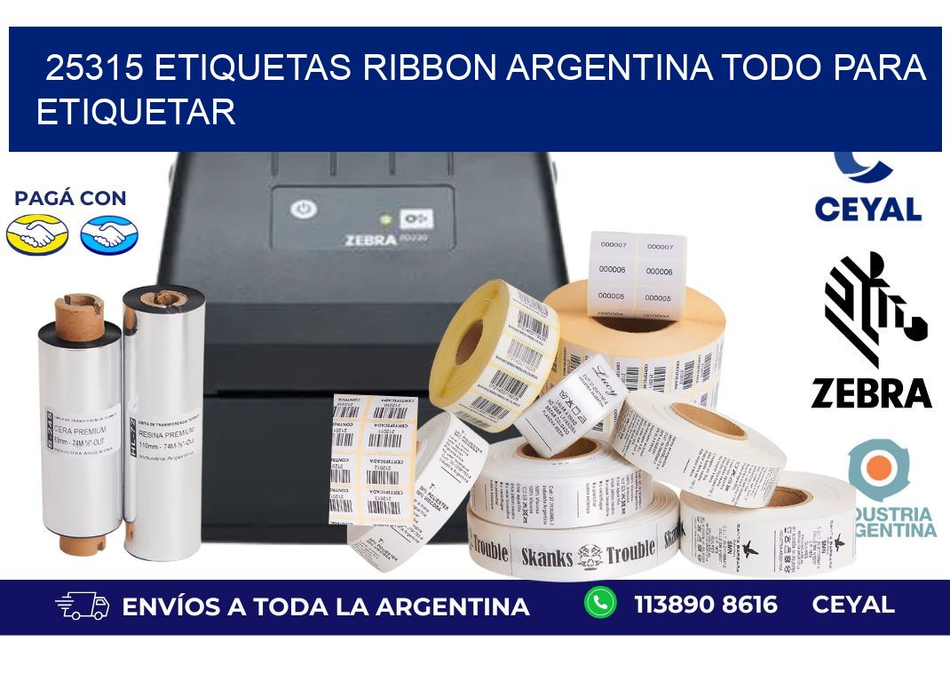 25315 etiquetas ribbon argentina TODO PARA ETIQUETAR