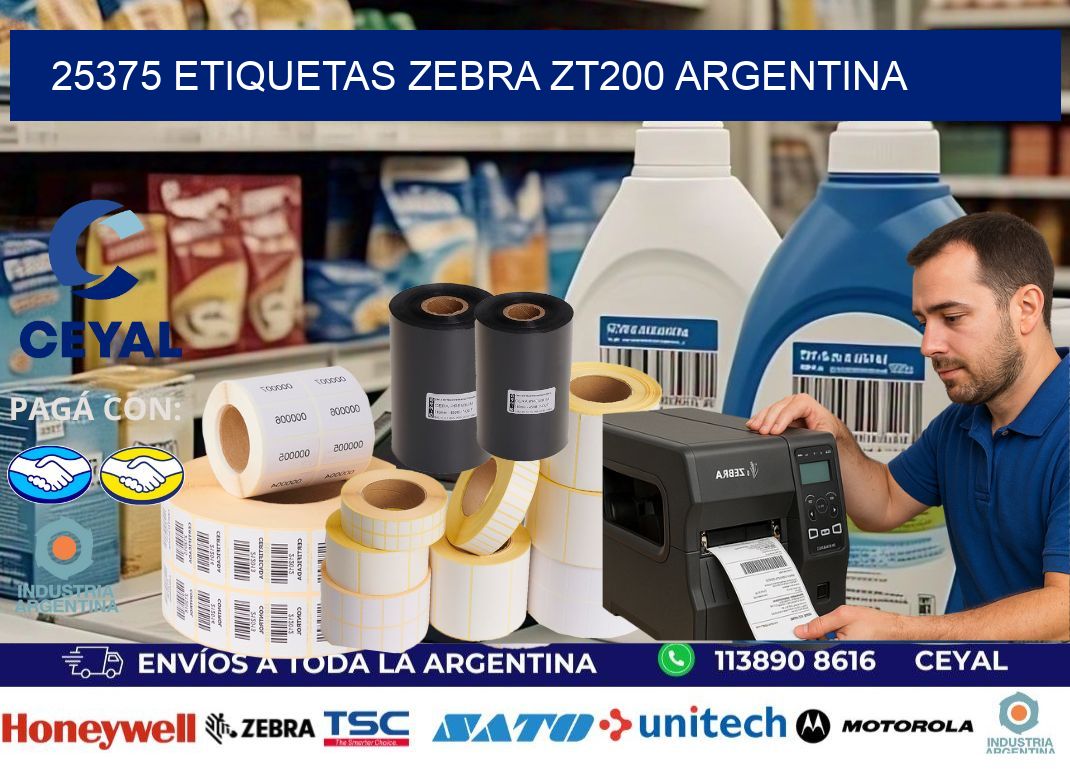 25375 etiquetas zebra zt200 argentina