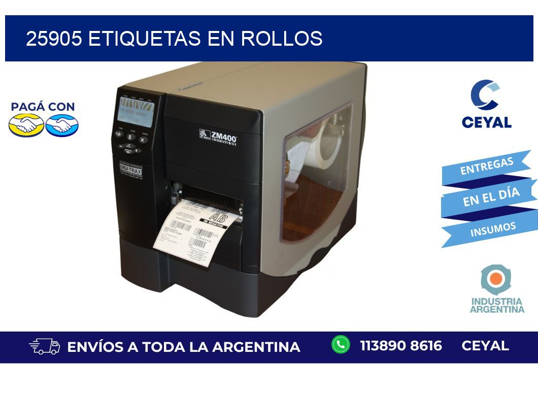 25905 ETIQUETAS EN ROLLOS