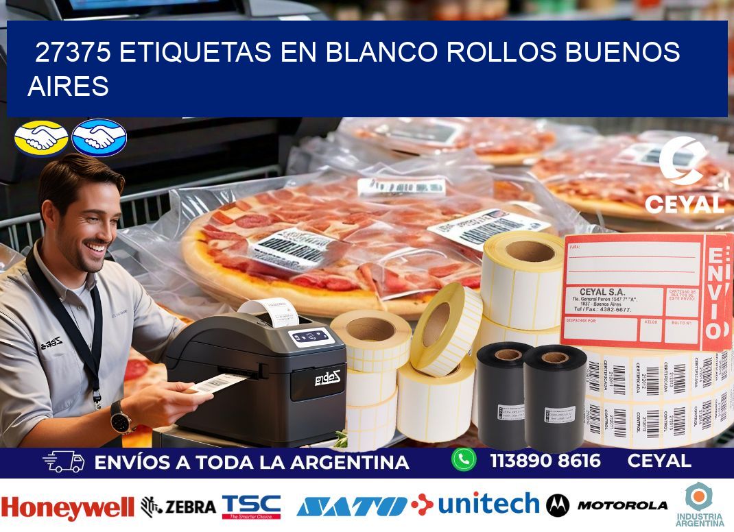 27375 ETIQUETAS EN BLANCO ROLLOS BUENOS AIRES