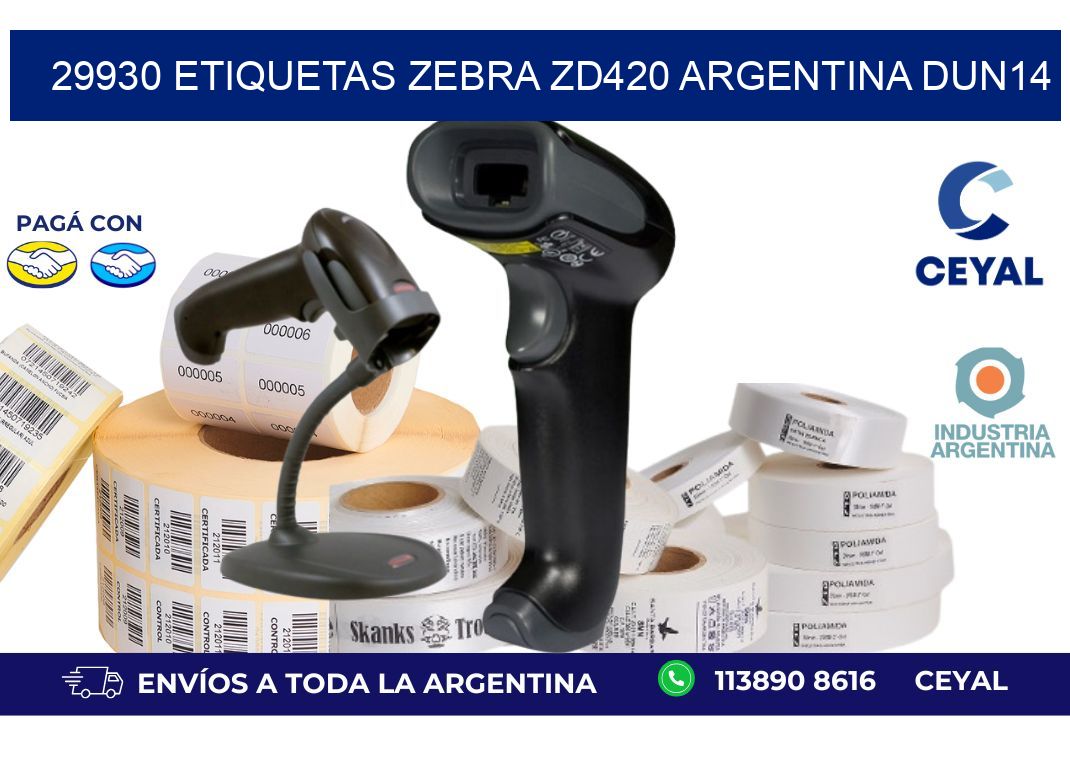 29930 etiquetas zebra zd420 argentina DUN14