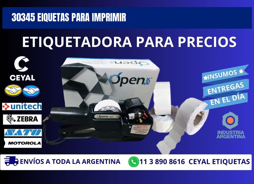 30345 EIQUETAS PARA IMPRIMIR