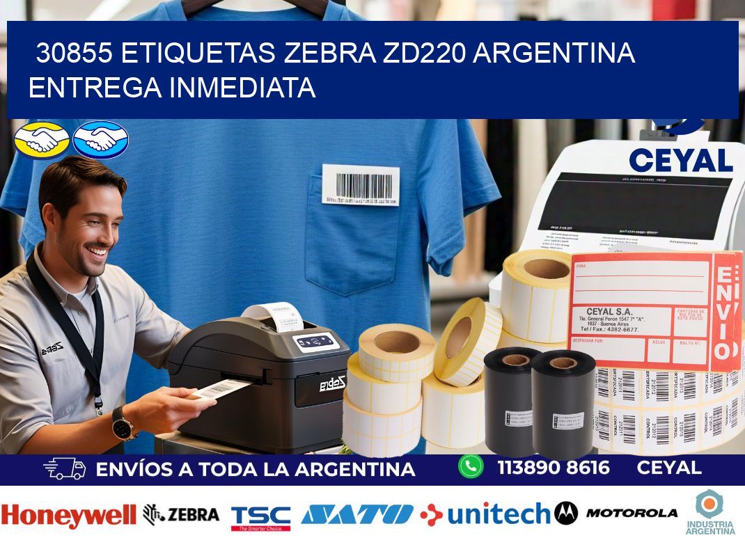 30855 etiquetas zebra zd220 ARGENTINA ENTREGA INMEDIATA