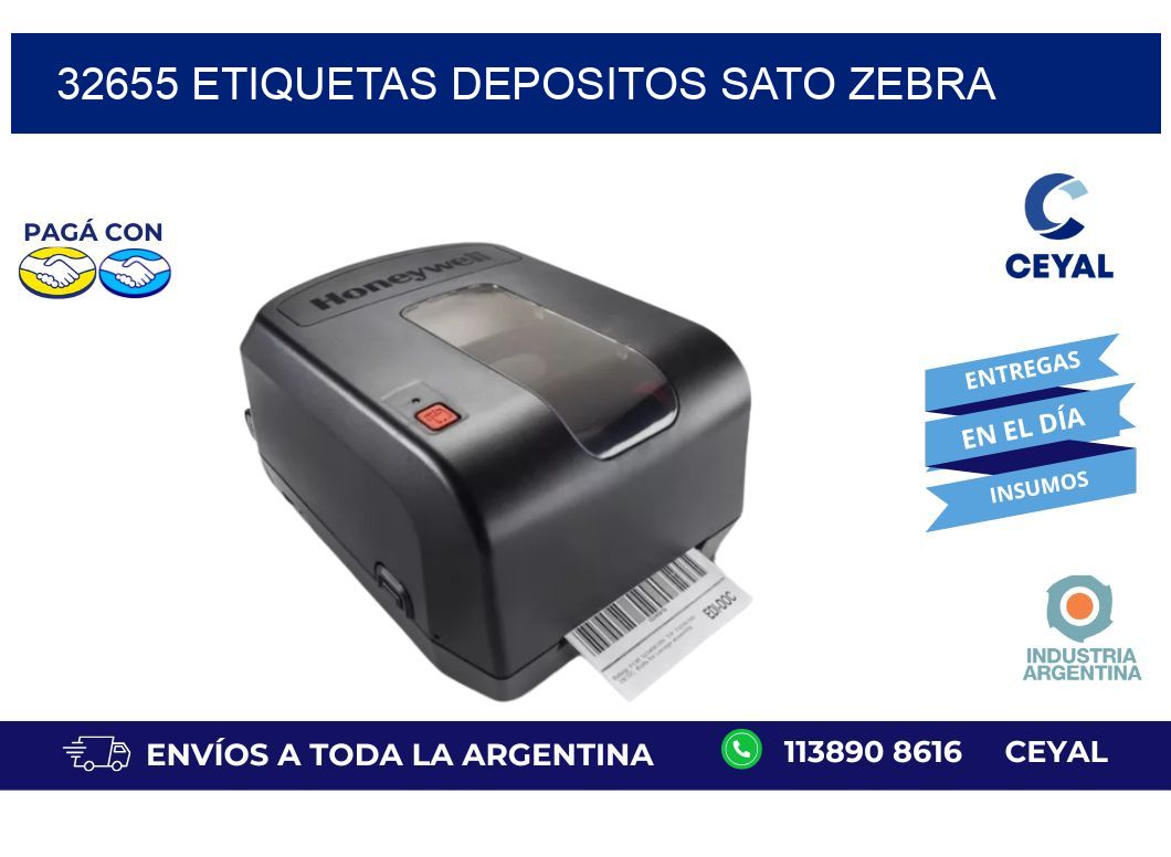 32655 ETIQUETAS DEPOSITOS SATO ZEBRA