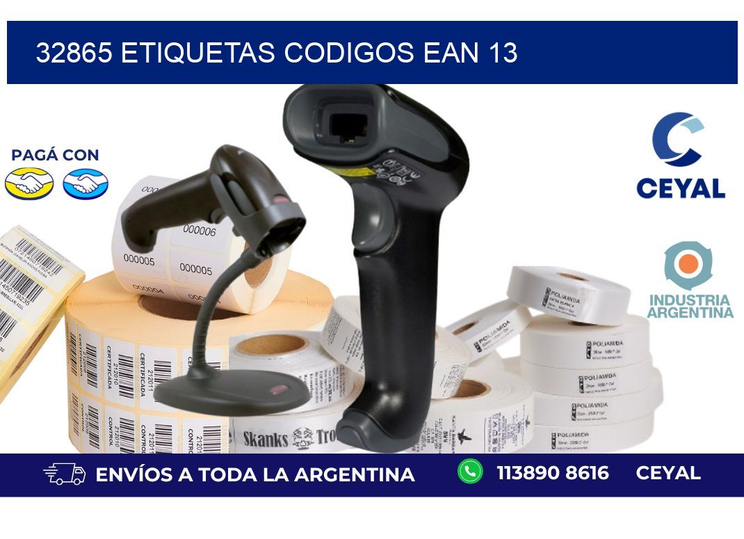 32865 ETIQUETAS CODIGOS EAN 13